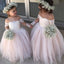 A-line Long Sleeves Lace Tulle Cute Hot Sale Flower Girl Dresses FG146