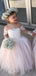 A-line Long Sleeves Lace Tulle Cute Hot Sale Flower Girl Dresses FG146