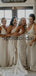 A-line Mismatched Most Popular Beach Long Bridesmaid Dresses WG804