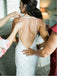 A-line Lace Boho Detachable Tulle Beach Mermaid Long Wedding Dress, WD0566