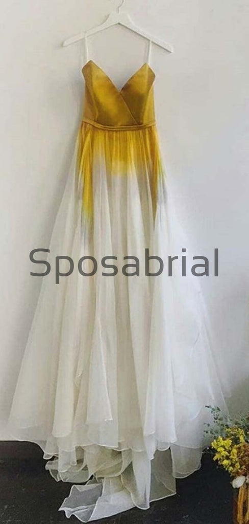 A-line Chiffon Unique Simple Vintage Modest Prom Dresses PD2012