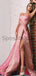 A-line Spagheti Straps Simple Sparkly Formal Long Modest Prom Dresses PD1608