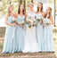 Cheap Chiffon Sweetheart Simple Popular Normal Long Bridesmaid Dresses, WG35 - SposaBridal