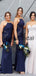 Affordable Country Halter Mermaid Long Bridesmaid Dresses WG802