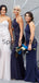 Affordable Country Halter Mermaid Long Bridesmaid Dresses WG802