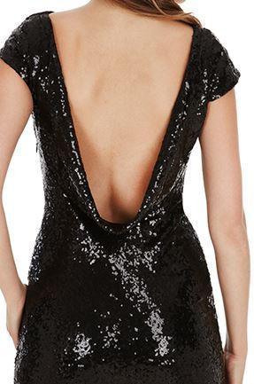 Black Sequin Sparkly Popular Custom Cheap Bridesmaid Dress,wedding guest dress , WG219 - SposaBridal