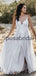 Attractive Lace A-line Country Illusion Long Wedding Dresses WD0569