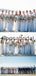 Blue Mismatched Jersey Simple Beach Long Bridesmaid Dresses WG806