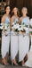 Blue Mismatched Short Beach Simple Popular Bridesmaid Dresses WG794