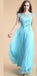 Blue A-line Pretty Cheap Party Evening Long Prom Dresses Online,PD0126