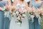 Blue Grey Cheap Long Tulle Mismatched Convertible Pretty Modest Mismatched Fairy Bridesmaid Dresses, Custom Cheap Bridesmaid dresses, WG250 - SposaBridal
