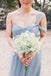 Blue Grey Cheap Long Tulle Mismatched Convertible Pretty Modest Mismatched Fairy Bridesmaid Dresses, Custom Cheap Bridesmaid dresses, WG250 - SposaBridal