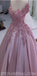 Blush Pink Women Off Shoulder Elegant Pretty Prom Dresses with Appliques ,PD1056 - SposaBridal