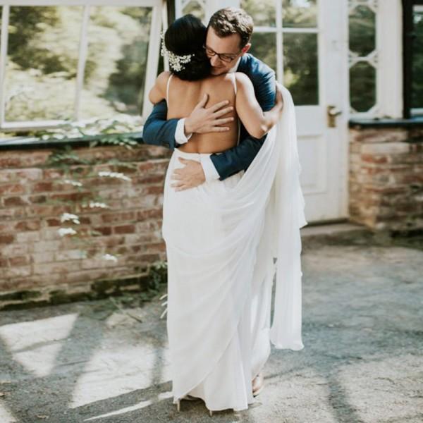 Bohemian Cheap Simple Boho Spaghetti Straps Chiffon Beach Hot Sale Wedding dresses , WD0300 - SposaBridal