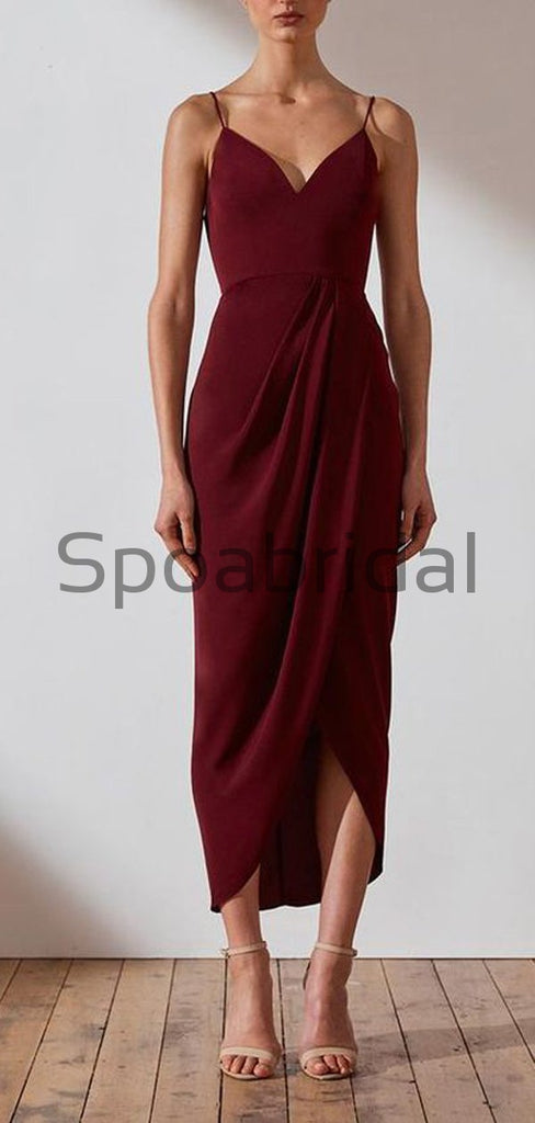 Mismatched Short Straps Simple Popular Bridesmaid Dresses WG752