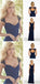 Cap Sleeve Open Back Lace Sweet Heart Chiffon Navy Blue Formal Cheap Bridesmaid Dresses, WG43