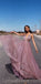 A-line Sequin Spaghetti Straps Rose Gold Long Prom Dresses, Fashion Modest Prom Dress, PD1367