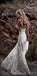Chamring Unique Full Lace Beach Wedding Dresses, Romantic Elegant Wedding Gown, WD0352