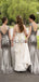 Charming Gray Sequin Mermaid Cap Sleeves Modest Bridesmaid Dresses WG795