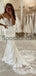Charming Mermaid Unique Lace Vintage Long Modest Wedding Dresses WD0429