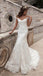 Charming Off Shoulder Sexy Mermaid White Lace Bridal Gown, Wedding Dresses, WD0058