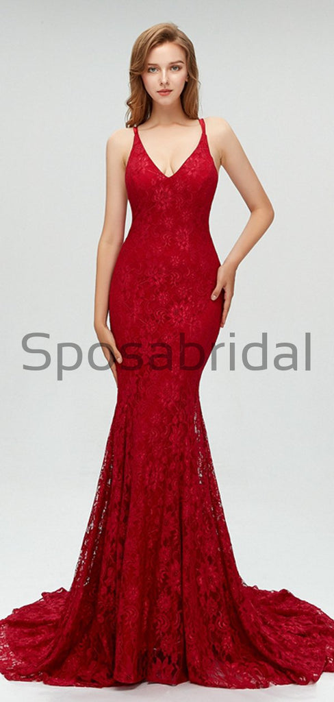 Charming Lace Sexy Mermaid New Arrival Popular Fashion Modest Prom Dresses, PD0474
