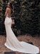 Charming Spaghetti Straps Simple Modest Beach Wedding Dresses WD0443