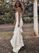 Charming Spaghetti Straps Simple Modest Beach Wedding Dresses WD0443