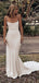 Charming Spaghetti Straps Simple Modest Beach Wedding Dresses WD0443