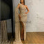 Charming One Shoulder Unique Sparkly Long Formal Modest Prom Dresses, Prom dress PD1839