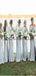 Cheap Baby Blue One Shoulder Simple Bridesmaid Dresses WG789