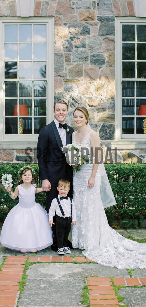 Cheap V-Neck Mermaid Lace Beach Vintage Wedding Dresses WD0514