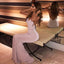 Cheap Cheap Mermaid Backless Sleeveless Sweep Train Pink Stretch Prom Dresses for party, PD0959 - SposaBridal