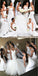 Cheap Modest Sexy Unique Mermaid Spaghetti Straps Elegant Formal  White Bridesmaid Dresses, WG269 - SposaBridal