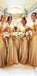 Cheap Sequin Sparkly Champagne  Long Elegant Best Sale Bridesmaid Dresses WG584