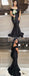Simple Hot Prom Dresses, Off Shoulder Long Mermaid Black Bridesmaid Dresses, PD1158