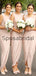 Custom Light Blush Pink Most Popular Beach Short Bridesmaid Dresses WG812