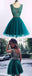 Custom Cute Green Beaded Short Homecoming Dresses Online, CM532