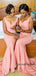 Elegant Mismatched Pink Long Mermaid Bridesmiad Dresses WG908