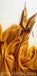 Elegant Soft  Yellow Spaghetti Straps A-line Chiffon Long Deep V Neck  Prom Dresses, PD1110