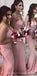Elegant Spaghetti Straps Mermaid Sweetheart Ruffles Back Bridesmaid Dresses, WG535