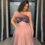 Elegant Gradient One-shoulder A-line Unique Long Prom Dress, PD2352