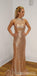 Halter Sparkly Sequin Long Mermaid Elegant Modest Pretty Prom Dresses, Evening Dress, PD1313