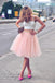 Two Pieces Spaghetti Straps Cheap Homecoming Dresses 2018, CM412