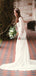 Open Back Long Sleeve See Through Lace Mermaid With Train Wedding Dresses WD0361