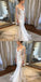 Long Sleeves Mermaid V-Neck Court Train Lace Unique Design Newest Long Wedding Dresses, WD0161