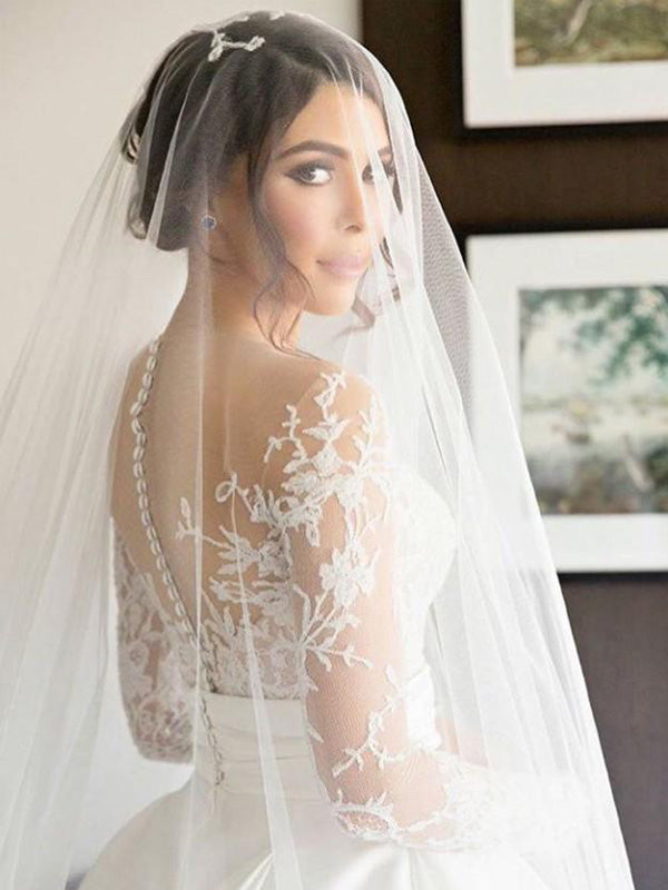 Luxury Lace Side-slit Mermaid with Detachable A-line Satin Wedding Dress, PD0223