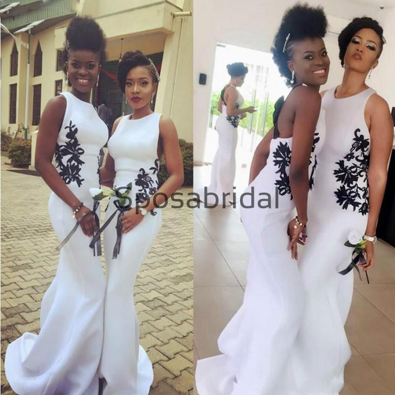 Mermaid Formal Long Country Satin Bridesmaid Dresses WG815