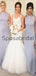 Mermaid Round Neck Long Elegant Formal Bridesmaid Dresses WG884