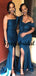 Mismatched Blue Mermaid Modest Bridesmaid Dresses WG642